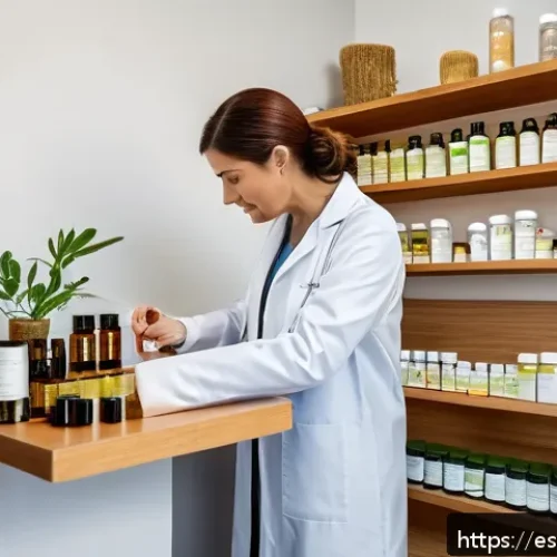 Home 31 자연 처방 제도의 사례를 통한 통계 분석 - A modern healthcare clinic in Spain integrating natural therapies, showing a professional acupunctur...
