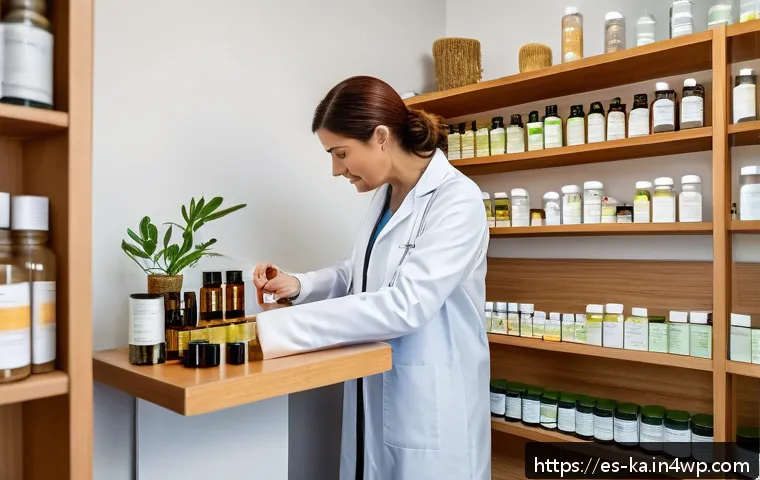 자연 처방 제도의 사례를 통한 통계 분석 - A modern healthcare clinic in Spain integrating natural therapies, showing a professional acupunctur...